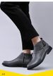 Large Size Men's Short Boots Retro Martin Boots Pointed Belt Buckle Velcro Cotton Boots Men's Shoes_vogvips.com