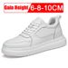 Elevator Height Increase Sneakers For Men 10cm Sports Casual Invisible Inner Heightening 8cm White Shoes_vogvips.com