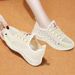 Summer New Women's Flyknit Casual Sports Shoes Mesh Upper Thick Sole Breathable Soft Non-Slip Versatile Shoes for Mothers_vogvips.com