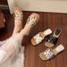 Chunky Elegant Slippers 2025 Summer New Square Toe High Heel European And American Casual Fashion Sandals For Women_vogvips.com