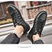 Embossed Crocodile Pattern Men's Shoes Men's White Board Shoes Men's Casual Leather Shoes_vogvips.com