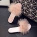 Spring Summer Bridesmaid Furry For Women New Red Slippers Wedding Bride Dressing Gown Matching Shoes_vogvips.com