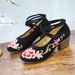 High Custom-made Thick Heels, Women's Embroidered Cloth Shoes, Mary Jane Student Shoes_vogvips.com