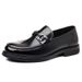 Top Layer Cowhide One Foot Loafers Business Formal Breathable Versatile Leather Men's Wedding Shoes_vogvips.com