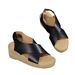 Women’s Shoes Summer New Cross Strap Rope Wedge Heel Roman Sandals Women's Thick Bottom Fish Mouth Large Size Beach Sandals_vogvips.com