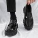 Spring 2023 British Style Leather Platform Low Set Foot Loafers A Slip-on Casual Men's Shoes_vogvips.com