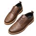 Euro Step Casual Leather For Men Summer New Large Size Men's British Style Sneakers Korean Version Trendy Workwear Versatile Shoes_vogvips.com