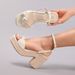 Women's Woven Straw Rope Twist Strap Casual Summer High-heeled Sandals With Thick Soles Wedge Heels, European And_vogvips.com