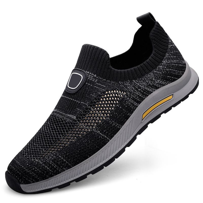 Shoes Flying Knitting Casual Sneakers Dad Shoes Grandpa Casual Walking Soft-sided Shoes Men's Shoes_vogvips.com