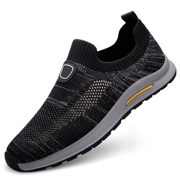 Shoes Flying Knitting Casual Sneakers Dad Shoes Grandpa Casual Walking Soft-sided Shoes Men's Shoes_vogvips.com