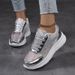 Moipheng Platfom Fo Women Gold Spakle Mesh Casual Sneakes Beathable Soft Ladies Lightweight Thick Soled Shoes_vogvips.com