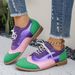 SHLIANG Shoes Female Lace Up Women's Pumps Spring Autumn Round Toe Mixed Colors Outdoor Casual Low Heel Large Size Shoes For Women Y0314_vogvips.com