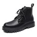Autumn New British Style Martin Men's Boots Leather Surface Solid Color Black_vogvips.com