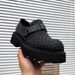 High-End Commuter Thick-Soled Trendy Hand-Woven Slip-On Hollow Breathable Business Casual Height-Increasing Leather_vogvips.com