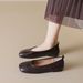 Retro Grandma Shoes Square Head Single Shoes Women's Flat Bottom One Pedal Soft Sole Shallow Mouth Commuting Women's Shoes_vogvips.com