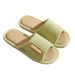Linen Slippers For Women, Summer Indoor Home Non-Slip Sweat-Absorbing Silent Odor-Resistant Spring And Autumn Couple Home Men's Cotton Linen Fabric_vogvips.com