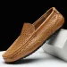 2026 Summer Men Casual Luxury Brand Genuine Leather Mens Loafers Moccasins Hollow Out Breathable Slip On Driving Shoes_vogvips.com