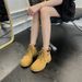 Kick-Resistant Yellow For Women 2025 Summer New Martin Classic British Style Thick-Soled Genuine Leather Short Boots_vogvips.com