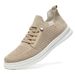 Euro Step Spring Mesh Trendy Soft Sole Men's Sneakers Fashion Lightweight Breathable White Casual Slip-On Shoes_vogvips.com