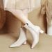 High Heel Short Boots For Women Spring And Autumn Single Boots 2025 New Small Square Toe Chunky Heel Slim Boots Brown French Mid-C_vogvips.com