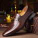 2022 New Men's Casual Classic Low-Cut Emed Leather Comfortable Business Dress Shoes Man Loafers Plus Size 38-48_vogvips.com