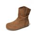 Weiwei Girl 598 Retro Internal Height Increase Slouch For Women Autumn Winter Slimming Western Short Round Toe Slip-On_vogvips.com