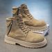 Men's Martin High Top Autumn Winter New Side Zipper Yellow British Style Work Boots Suede Xuheng 6 Seasons_vogvips.com