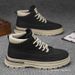 Men's Martin Boots High Top Autumn New British Style Sports Work Waterproof Non-Slip Leather Shoes_vogvips.com