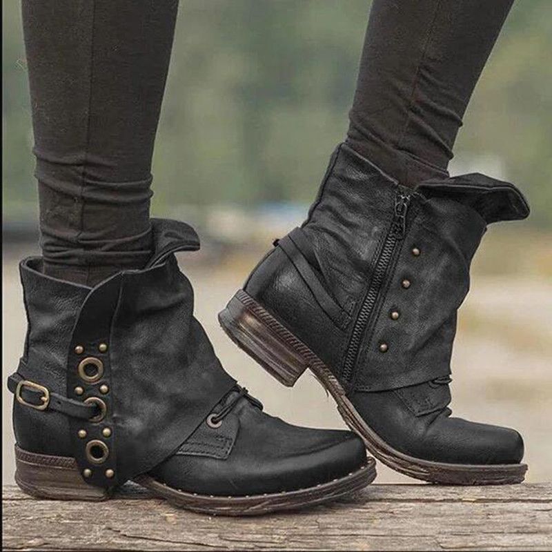 2022 Winter New Short Leather Boots Women's Shoes_vogvips.com
