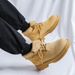 Martin Boots Summer Thick-soled Casual Lace-up Round Head Heightening Rhubarb Boots Short Boots_vogvips.com