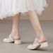 Free Shipping Half Slippers Summer 2026 Mary Jane Versatile Closed-Toe Mules Women's Mid-Heel Sandals Chunky Heel_vogvips.com