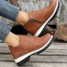 Large Size Women's Fashionable And Casual Single Shoes, Low Heel, Side Zipper, Suitable For All Seasons_vogvips.com