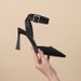 2026 High Heels With Thin Heels, Fashionable Satin, Versatile Small Square Toe, Black, Sexy Nightclub Style,_vogvips.com