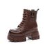 Thick-soled Hollowed Martin Boots Hollowed Breathable Mesh Boots Punched Hole Martin Boots Height-increasing Women's Boots_vogvips.com