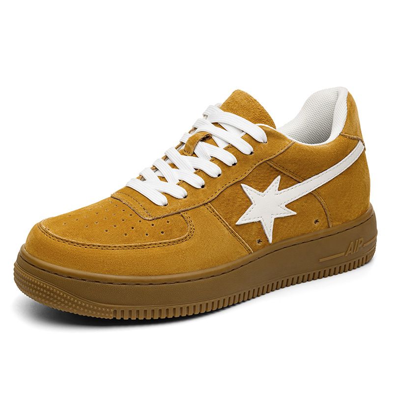 Invisible Heightening White Shoes Men's Shoes Platform Star Casual Board Shoes_vogvips.com