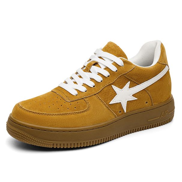 Invisible Heightening White Shoes Men's Shoes Platform Star Casual Board Shoes_vogvips.com