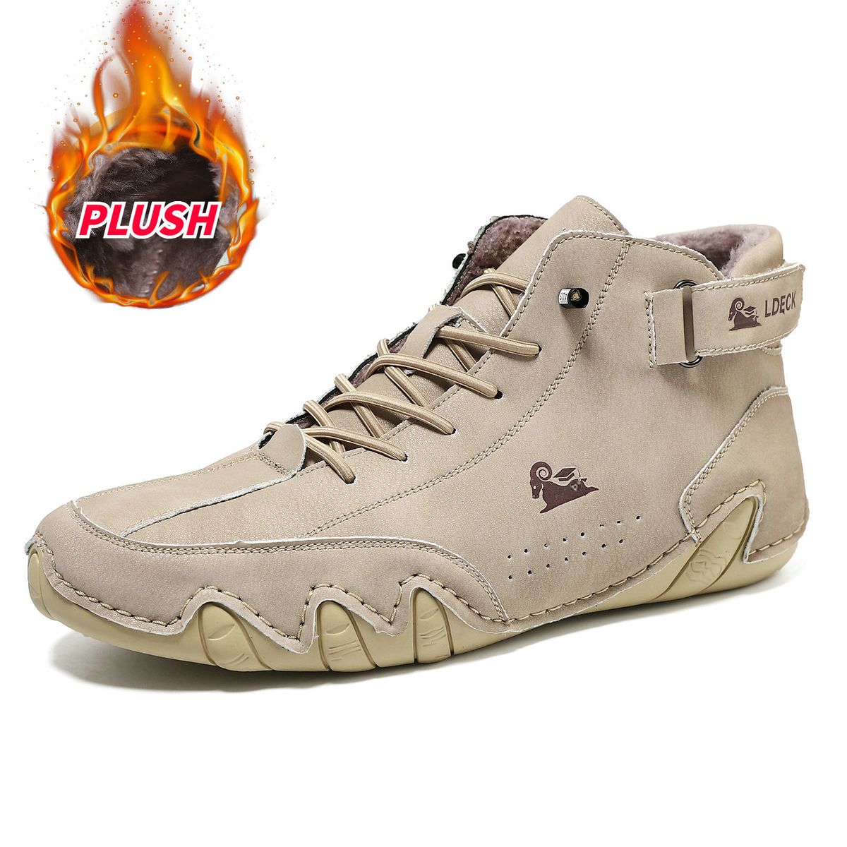 Large Size Warm Octopus Men's Shoes High Top Men's Sports And Leisure Shoes Martin Boots Cotton Shoes_vogvips.com