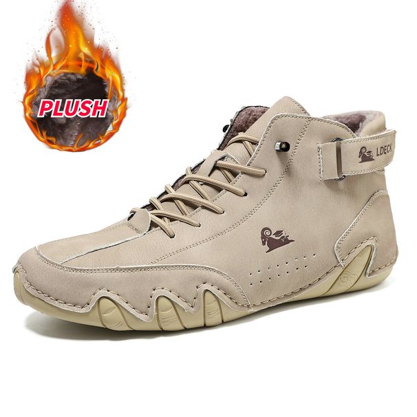 Large Size Warm Octopus Men's Shoes High Top Men's Sports And Leisure Shoes Martin Boots Cotton Shoes_vogvips.com