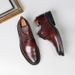 2023 New Soft Sole Brogue Carved Business Casual Leather Men Formal Pointed Gentleman Single Shoes Youth Trend_vogvips.com