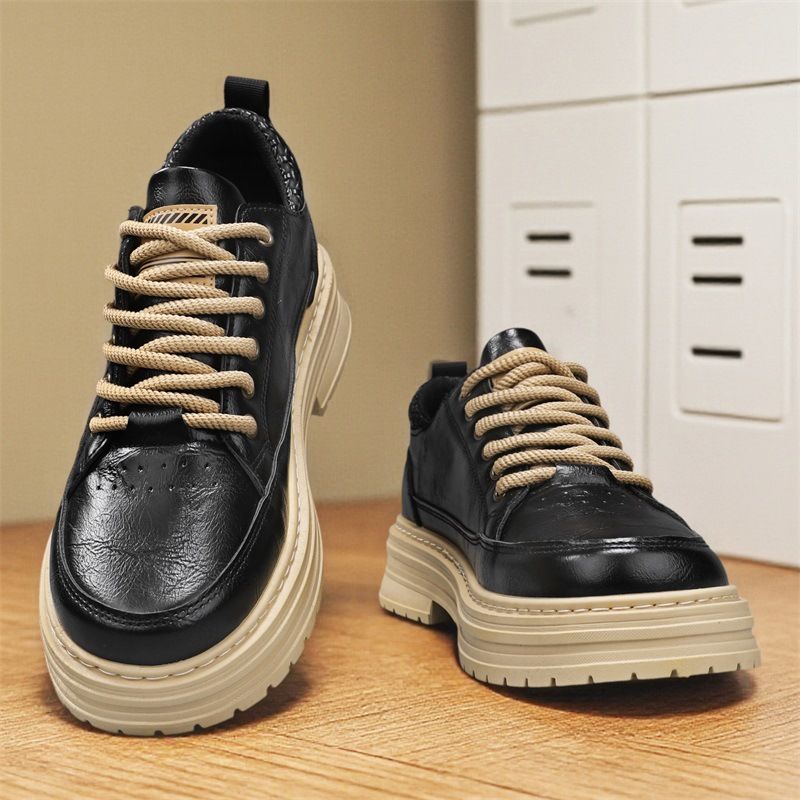 Wholesale Thick-soled Work For Men, Casual Shoes, Low-top Martin Boots, Leather Waterproof Breathable Sneakers, Men's_vogvips.com