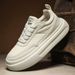 Men's 2026 Summer Korean Version Versatile Soft Sole Leather Non-Slip Casual White Sneakers For Male Students_vogvips.com