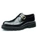 High-grade leather shoes with bright face for men cowhide inner three thick Demenc shoes_vogvips.com