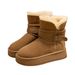 Sheepskin Wool Integrated Snow For Women, Non-Slip, Waterproof, Fleece-Lined, Thickened, Warm, Northeastern Cotton_vogvips.com