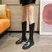 2024 Autumn Winter New Style Hidden Wedge V-Cut Western Cowboy Wo, Petite High Tube Over-the-Knee Riding Boots For_vogvips.com