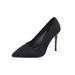Pointed Toe High Heels For Women, Plus Size, Thin Heel, Versatile, Commuter, Black, Professional Women's Shoes,_vogvips.com