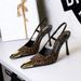 Women's Stylish Pointed Toe High Heel Sandals With Leopard Print & Metal Buckle Strap - Elegant Evening Party Shoes In Sizes 34-40 Shoes_vogvips.com