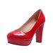 wangjia Wangjia Four Seasons Formal Work Women S Large Size Black High Heels Etiquette Round Toe Chunky Heel_vogvips.com