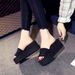 Vacation Beach Simple New Korean Style Versatile Outer Wear Fashionable Platform Thick-Soled Slippers For Women_vogvips.com