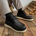 Trendy Casual Autumn Martin Big Toe High Top Men's Shoes Work British Short Boots Men 9105_vogvips.com
