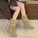 Chunky Leg Pleated Slouch 2025 Autumn Winter New Pointed Toe Over-the-Knee Long Boots_vogvips.com